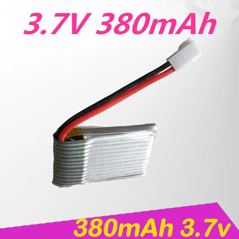 Литий-полимерный аккумулятор 3 7 в 380 мАч для Hubsan H107C H107L H107 U816 U816A V252 Syma X11 X11C