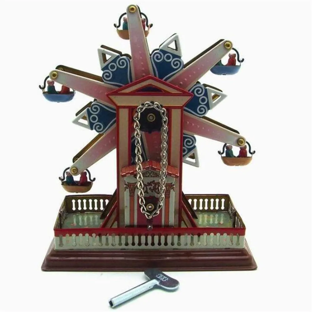

Vintage Collection Ferris wheel Tin toys Classic Clockwork Wind Up Home Decoration Tin Toy For Adult Kids Collectible Gift