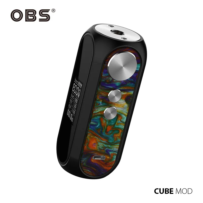 2019 Оригинал OBS cubemod 3000 мАч встроенный аккумулятор 80 Вт Выход электронная сигарета
