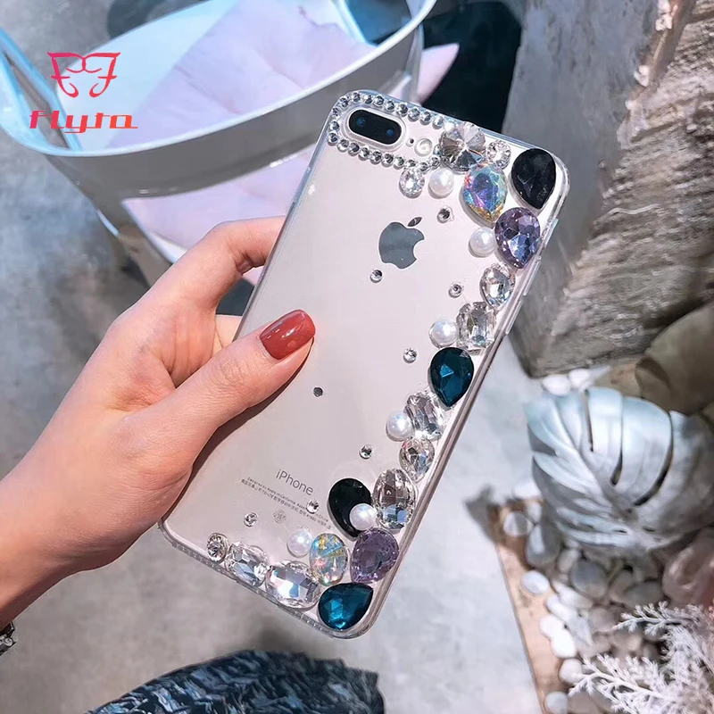 Чехол FlyTo для IPhone 7 8 Plus чехол со стразами телефона 6 6S X XR XS MAX | Мобильные телефоны и
