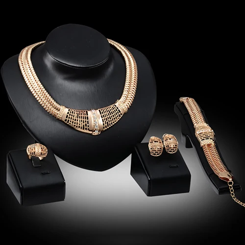 Горячих женщин Свадьба Подарок Чистая Толщиной Choker Ожерелье Браслет Кольцо