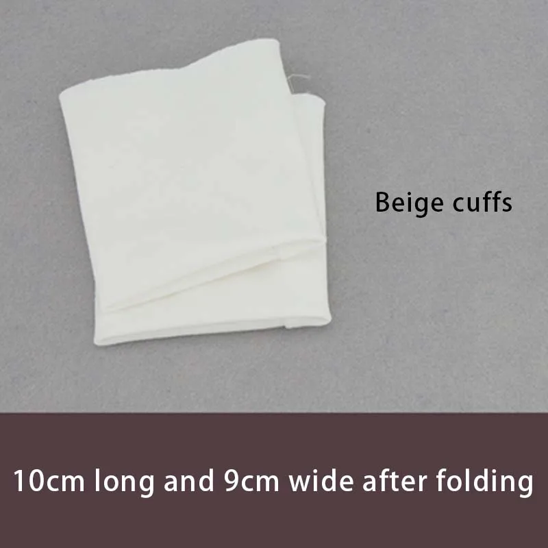 beige 1 пара, хлопковая трикотажная ребристая ткань, манжета из ткани для самостоятельного изготовления брюк, куртка, пальто, хлопковые эластичные мягкие запонки - Цвет: beige