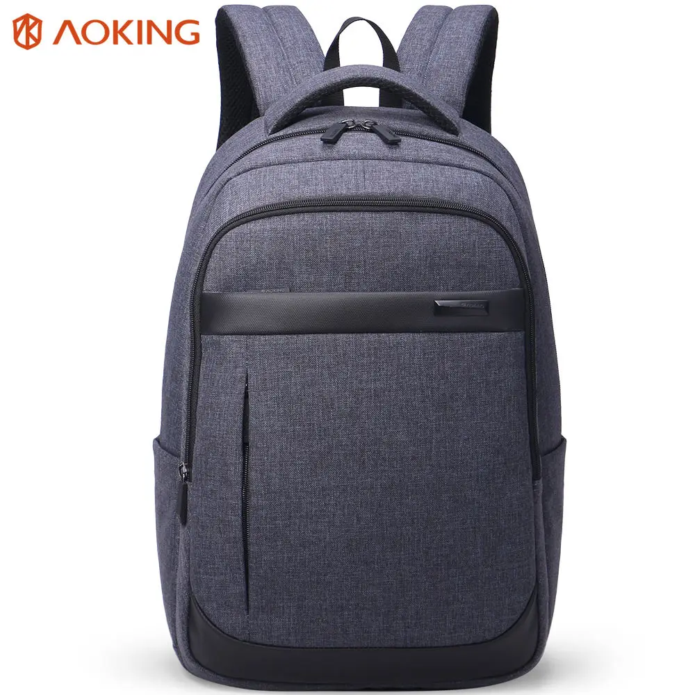 Aoking мужские рюкзаки бизнес досуг Mochila для ноутбука тетрадь компьютер квадратные сумки мужской рюкзак школьный рюкзак - Цвет: Sapphire Blue