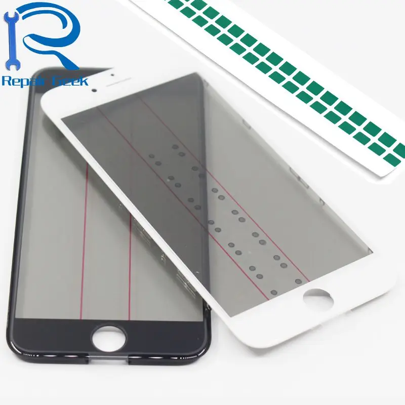10 шт. холодный пресс 4 в 1 для iPhone 7 8 plus Переднее стекло объектив с рамкой