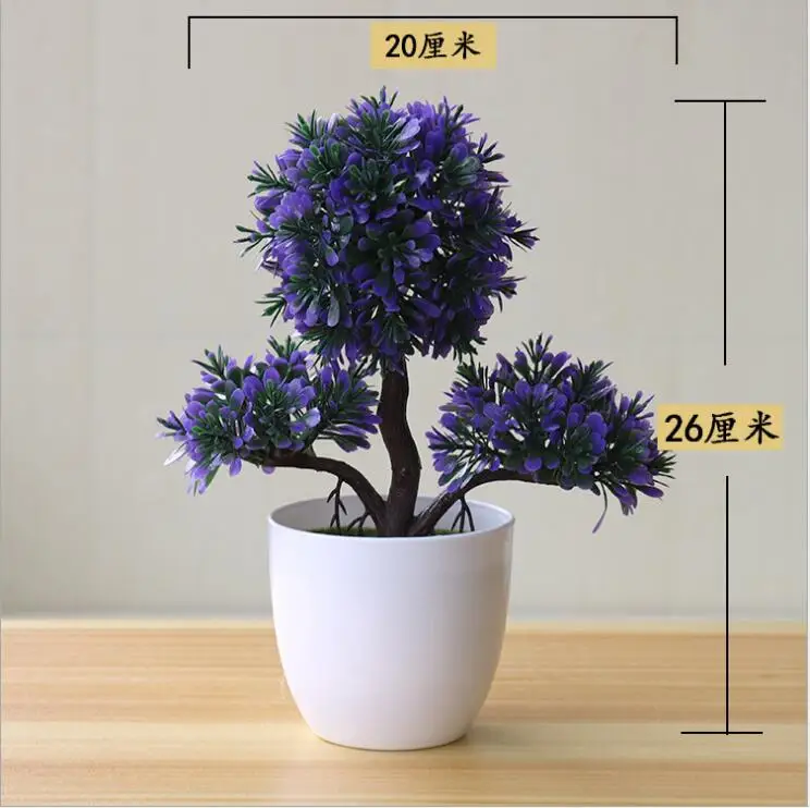 purple Праздничные и вечерние украшения для дома, бонсай, пластиковые искусственные растения а076 - Цвет: purple