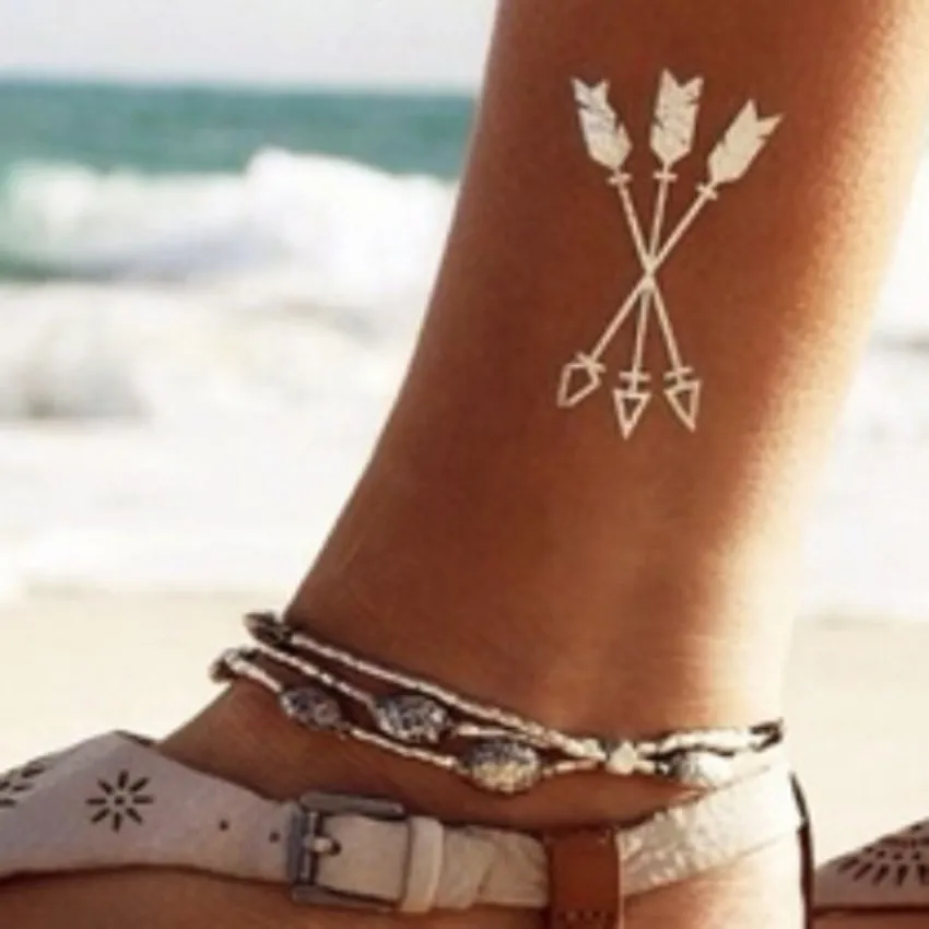 Одна штука тело краска макияж золото татуировка вспышка тату временная металлическая татуировка бронзатор макияж для лица.