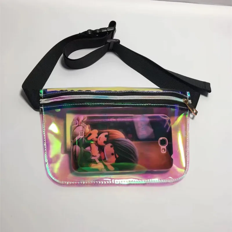 Новая мода 2018 Лазерная поясная сумка Женская vs женская Светоотражающая