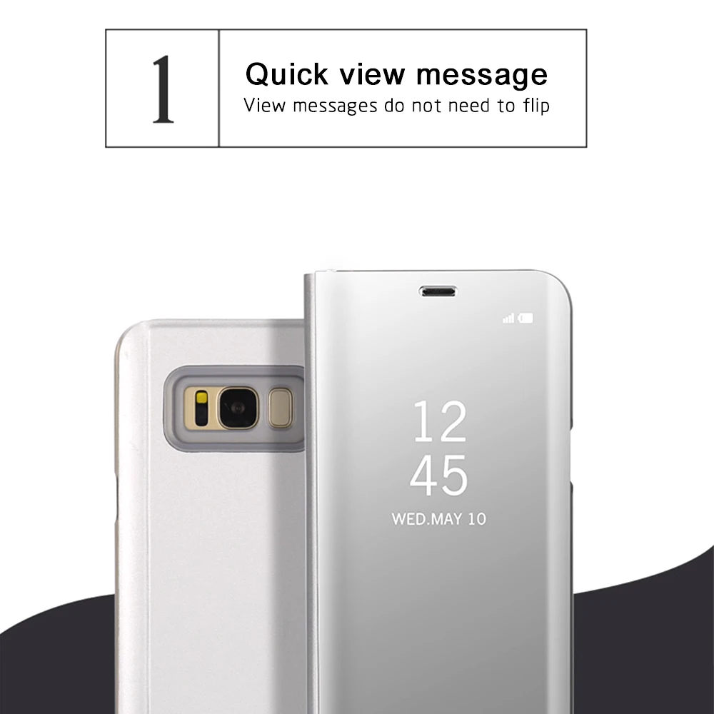 Умный зеркальный Чехол С Откидывающейся Крышкой для samsung Galaxy S10e S10 S8 S9 плюс A5 A7 A3 J5 J3 J7 A6 A8 плюс Note 9 8 S7 кожаный чехол