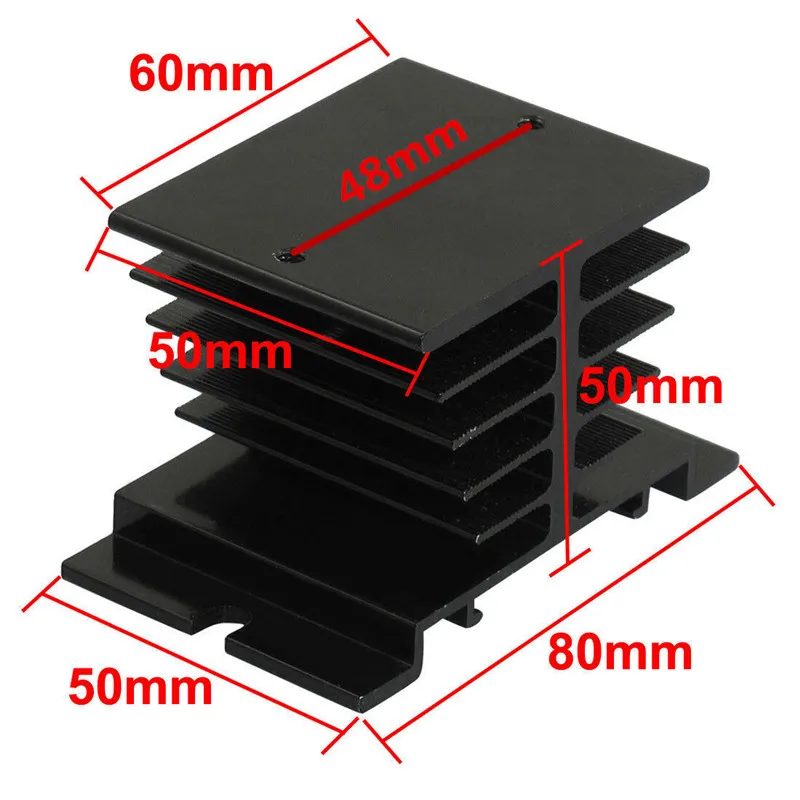 LUOHONGDA однофазный твердотельный релейный алюминиевый радиатор для отведения