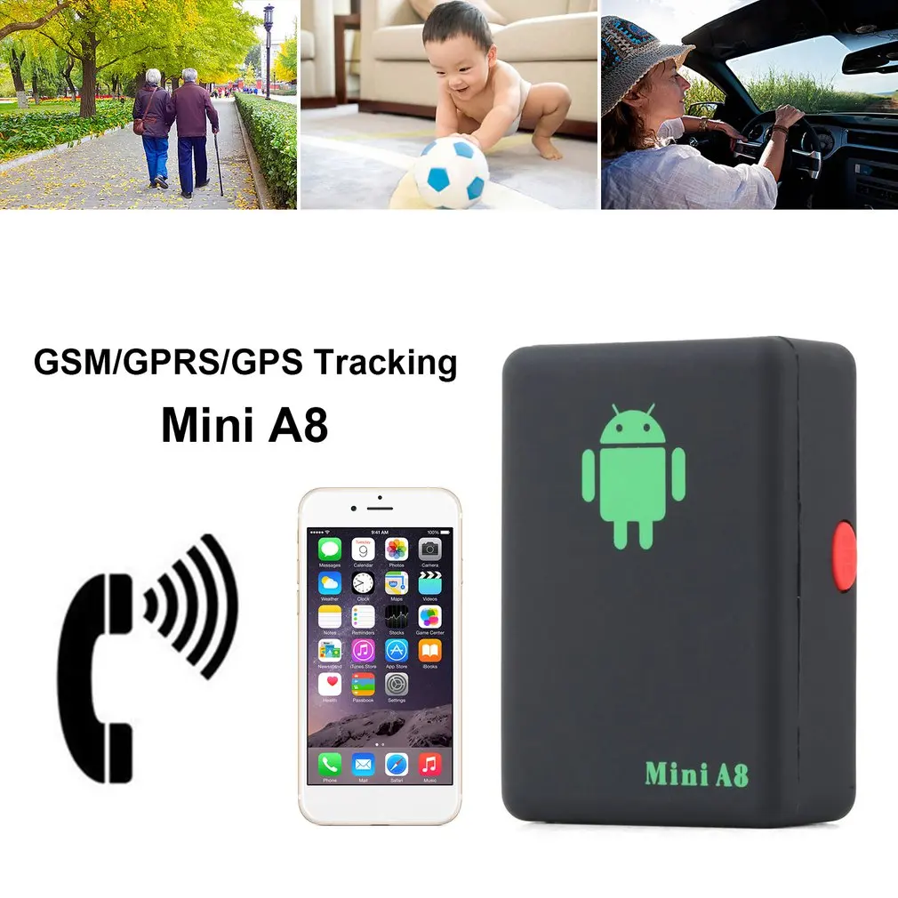 Водонепроницаемый Мини Глобальный A8 gps трекер Авто трекер в режиме реального времени GSM/GPRS/gps отслеживающий инструмент питания для детей для домашних животных