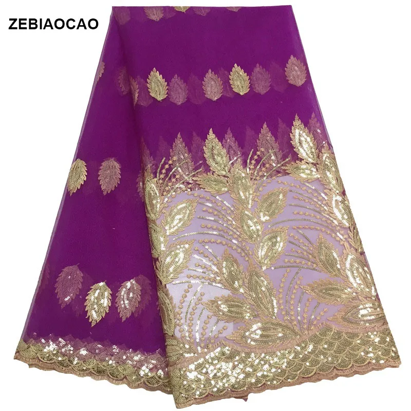 ZEBIAOCAO африканская кружевная ткань с пайетками Белая французская фатиновая Новое