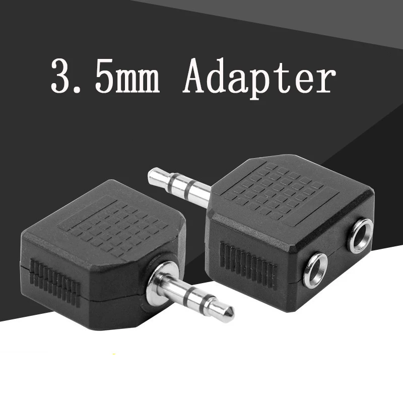 3.5mm Audio Splitter Adapter Earphones Headphone Stereo to 2 Earbuds Earphone Accessories For MP3 PC Speaker | Электроника