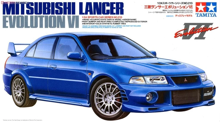 Пластиковые модели строительные наборы 1/24 Lancer evolitionvi в сборе автомобильная