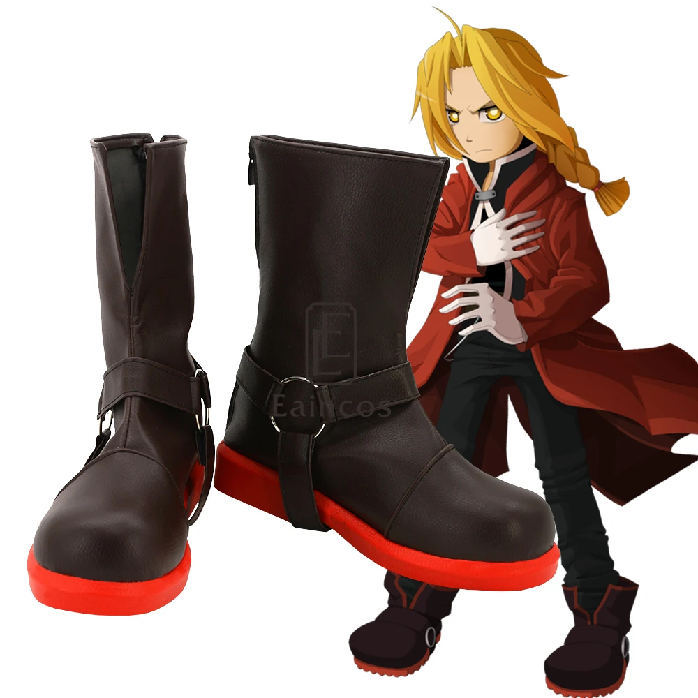 Аниме Fullmetal Alchemist Edward Elric Обувь для костюмированной вечеринки на Хэллоуин