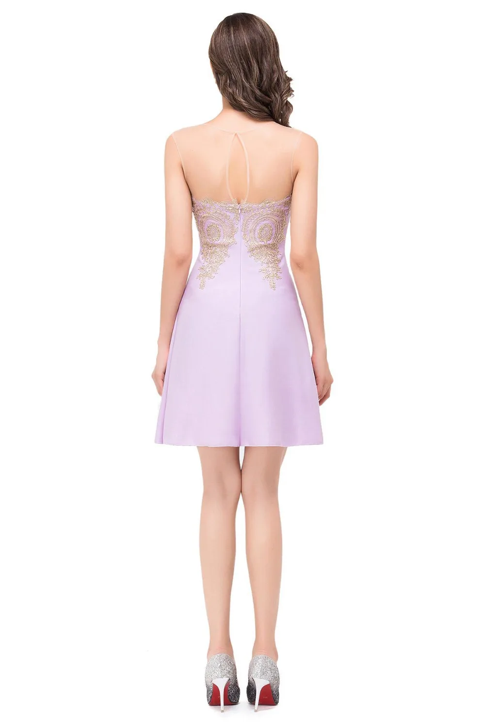 

Stock Clearance Sexy Transparent Tulle Lace Homecoming Dress Multi-Colors Short Evening Party Dress Vestido de Festa Curto