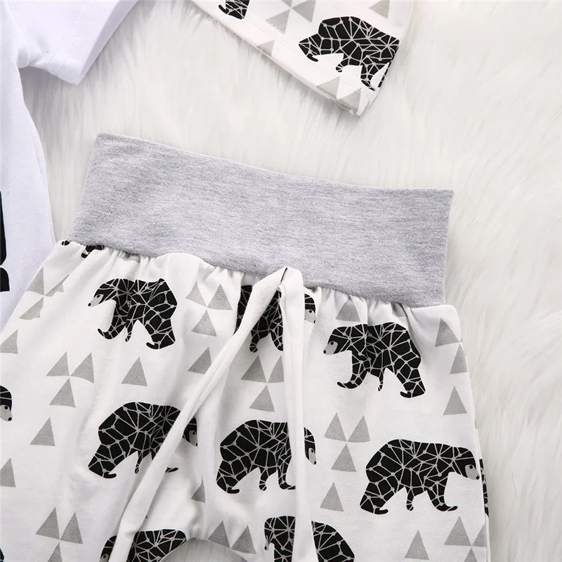 Комплект детской повседневной одежды из хлопка комбинезон в виде медведя для