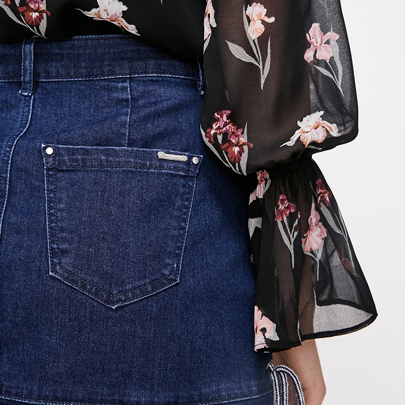 Vero Moda новые женские цветочные узоры расклешенные рукава Шифоновая Блузка Топы | 318351502
