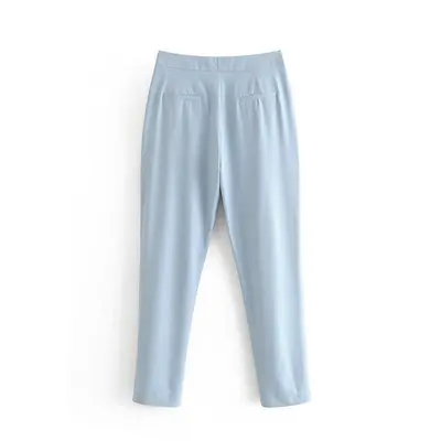 pants Модный костюм женский свободный длинный рукав Блейзер пиджак брюки два комплекта офисный блейзер+ брюки на молнии костюм для женщин комплект Feminino - Цвет: pants