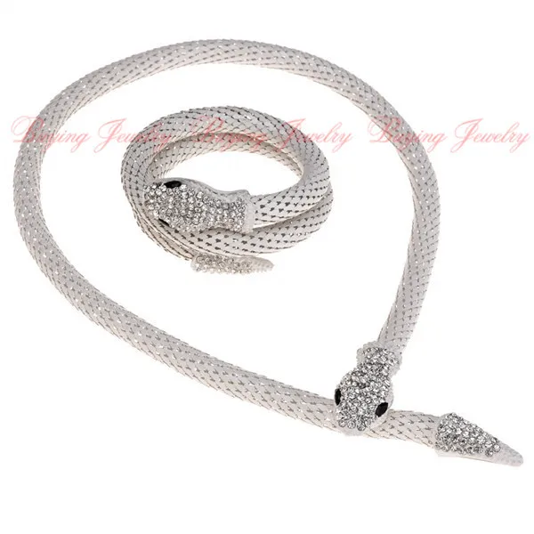 Винтаж подарок ювелирные изделия 9 Цвета 2 стиля себе змея Мода цепи кристалл