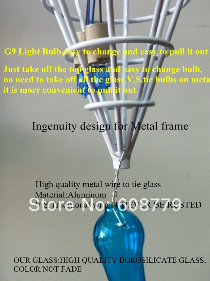 

Pure Yellow Murano Mouth Blown Foyer Crystal Chandelier Lights