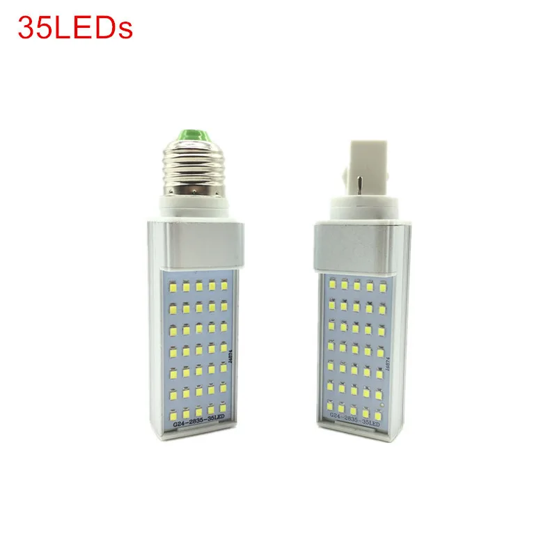 10 шт. G24 Светодиодные лампы 7 Вт 9 11 13 15 18 E27 светодиодные SMD 2835 прожектор 180 градусов