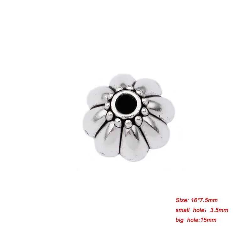 20 шт полые цветочные бусины концевые колпачки для изготовления ювелирных