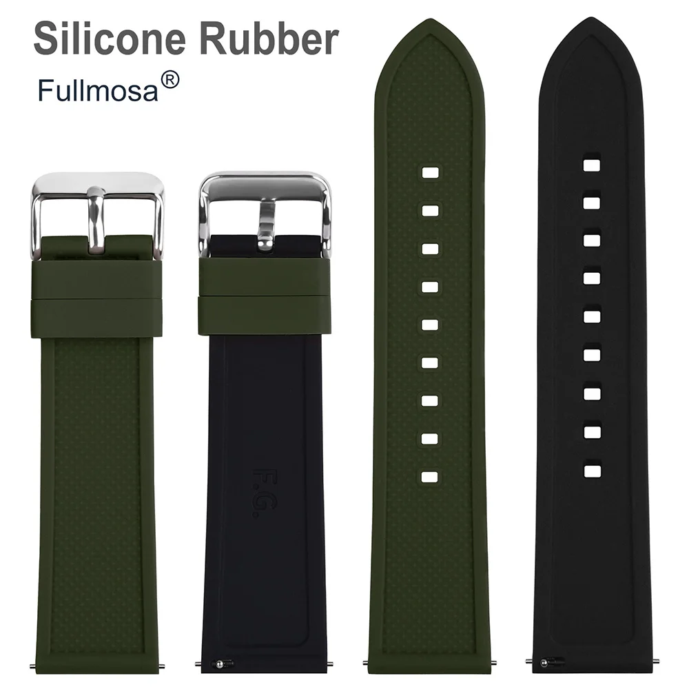Силиконовый ремешок для часов 22 мм силиконовый на запястье быстросъемный 18 20 24 |