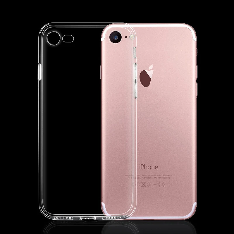 Transparent Ультра тонкий прозрачный мягкий ТПУ чехол для телефона для iPhone 7 8 Plus Capa прозрачный чехол s для iPhone X 6s 8 7 Plus 6 Чехол Пылезащитная заглушка 3 - Цвет: Transparent