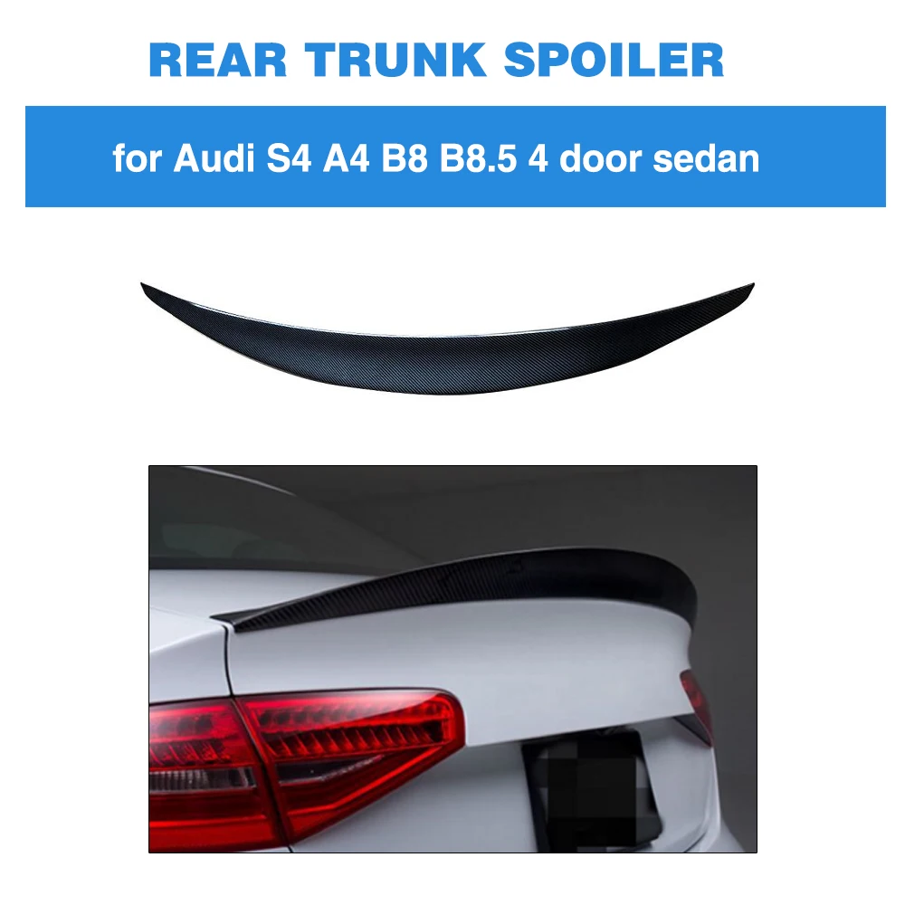 Задний спойлер для багажника Audi A4 Sline S4 B8.5 2013 2016 крышка из углеродного