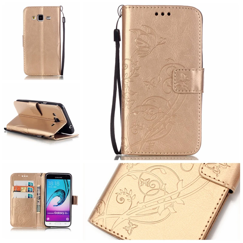 Кожаный чехол-книжка для samsung Galaxy J3 J36 6 SM-J320F/DS SM-J320FN SM-J320H/DS JSM-300F SM-J300H