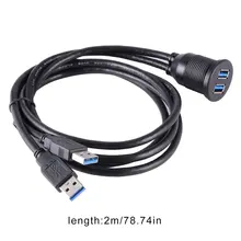 2 USB3.0 Порты Мужской до Женский кабель удлинитель для автомобиля