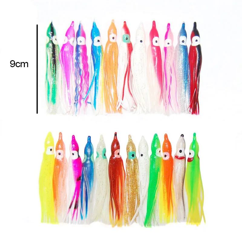 100 шт 9 см Смешанные цвета мягкие силиконовые рыболовные приманки Пластиковые