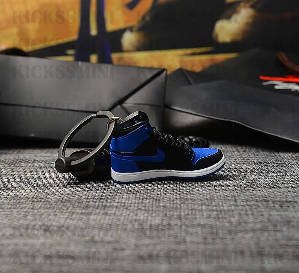 DIY Джордан Ретро OG Air Jordan " Королевский синий" 3D кроссовок фигурный брелок сумка коробка Подвеска для пары Кукла аксессуар