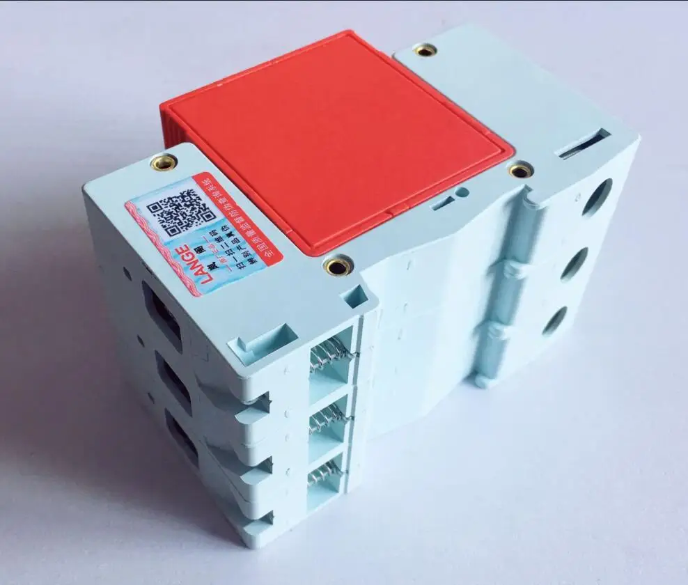 Din Rail Молниезащита 3P 385V Защита от перенапряжения молниеразрядник бытовой 10-20KA
