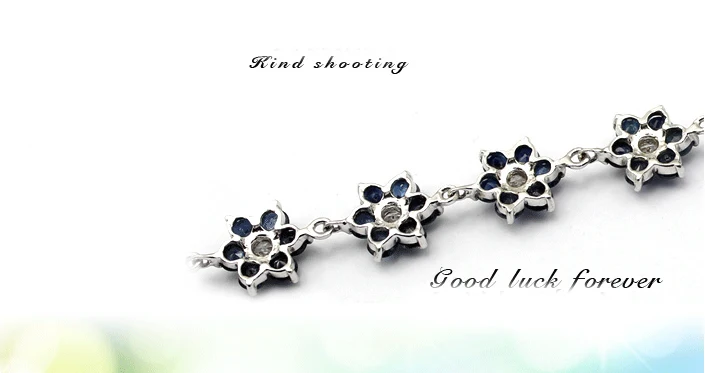 Женский браслет из серебра 925 пробы с сапфирами|bracelet designer|bracelet fashionbracelet lady |