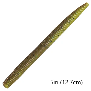 Grey Green 5in Bassdash Senko Worms 4 ''5'' мягкая палочка приманка для ловли окуня 20 шт - Цвет: Grey Green 5in