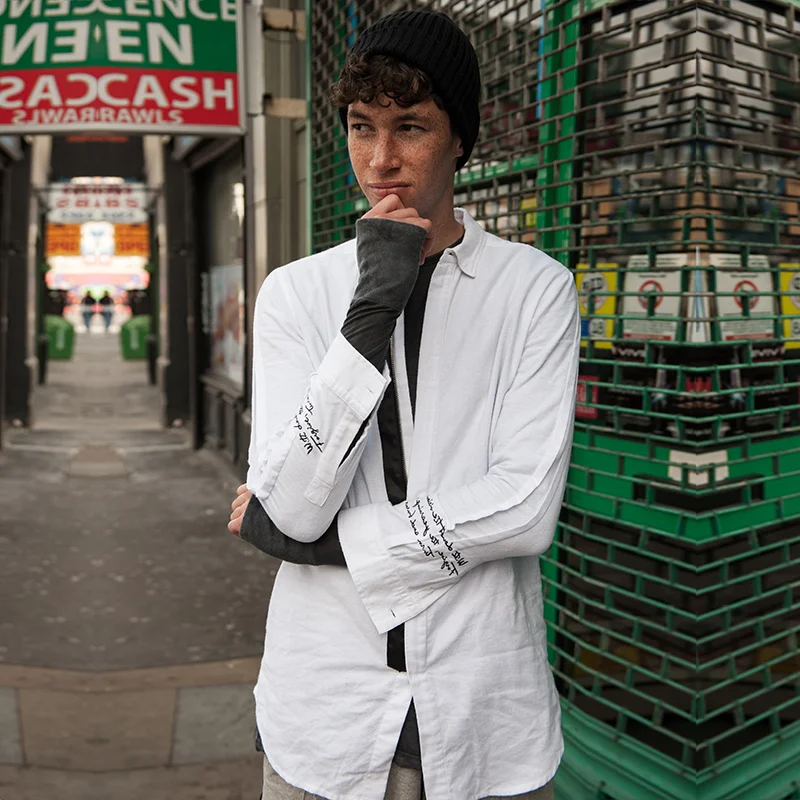 VIISHOW длинные мужская деловая рубашка Повседневное белая одежда рубашки Slim Fit Camisa