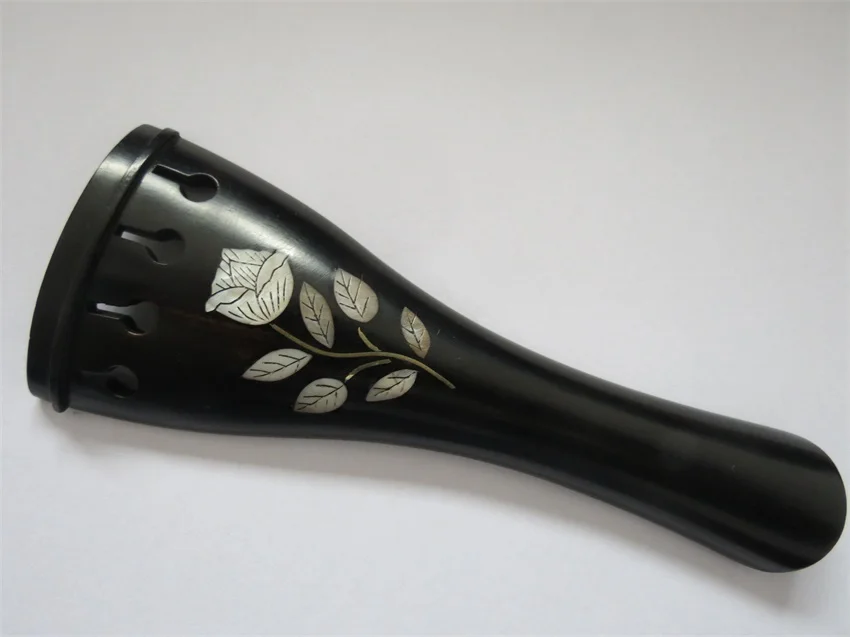 

1pcs Ebony violin tailpiece inlay the beautiful flower 4/4