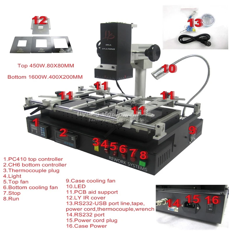 LY IR8500 инфракрасный мобильный телефон паяльная станция|station mobile|station reworkstation bga |