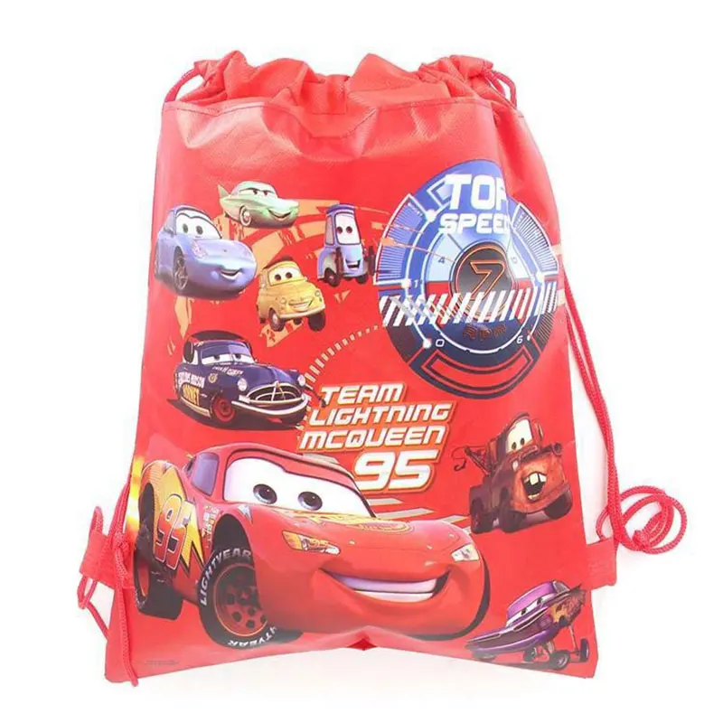 Сумка на шнурке Disney Car McQueen для мальчиков сувениры путешествий школьный рюкзак