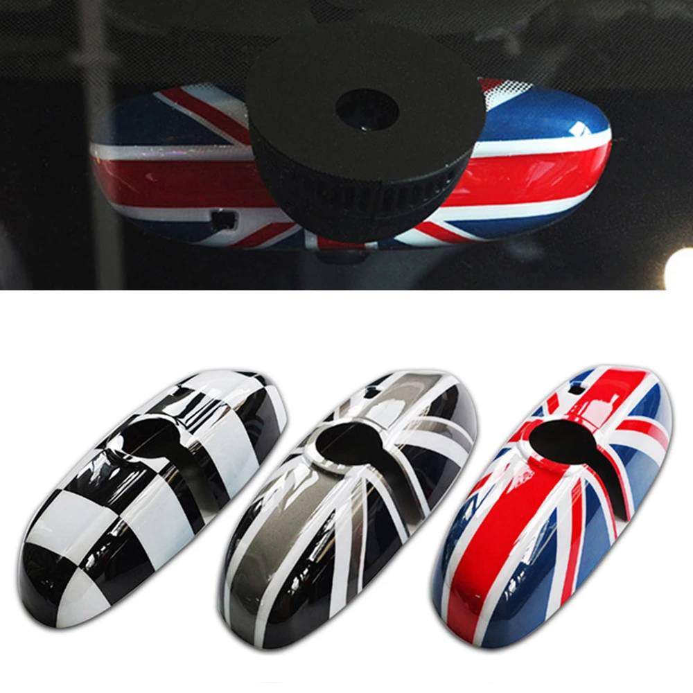 

Union Jack Interior Rearview Mirror Cover Cap Shell ABS Plastic Decor For BWM MINI Cooper JCW S One+ F54 F55 F56 F60 Countryman
