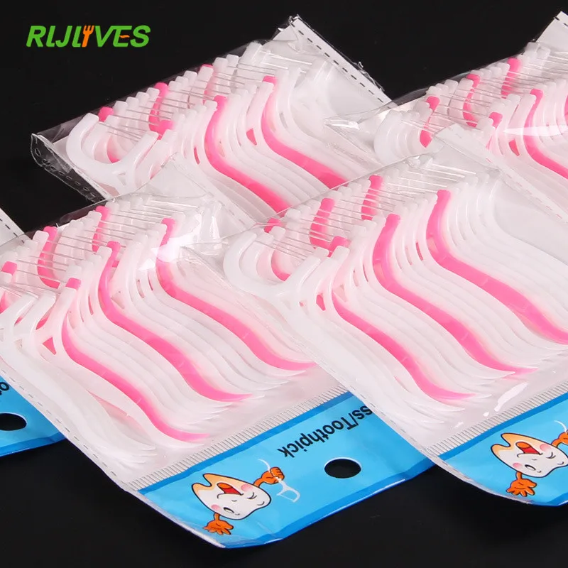25pcs/pack Toothpick Dental Floss Oral Care Toothpicks Interdental Brush Disposable Teeth Cleaning Plastic Tooth Picks | Дом и сад