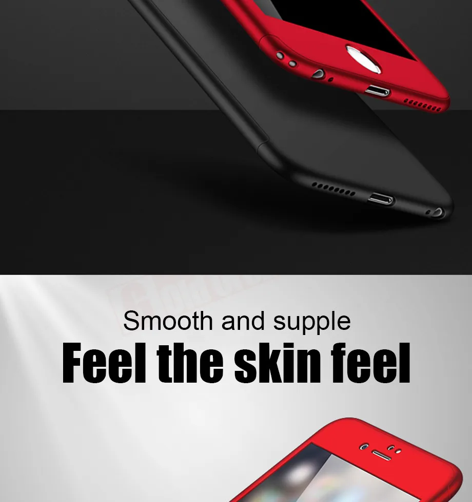 360 Полный Чехол Для Телефона iPhone X 8 6 6s 7 Plus 5 5S SE PC защитный чехол для iPhone 7 8 Plus 11 Pro Max чехол со стеклом