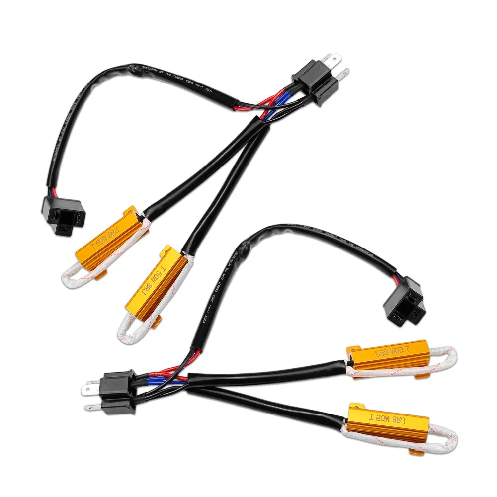 

Светодиодные фары LEADTOPS 50 Вт 8 Ом H4 H7 H8 H9 H11 9005 9006 декодер Canbus автомобильный резистор нагрузки подавление ошибок AC