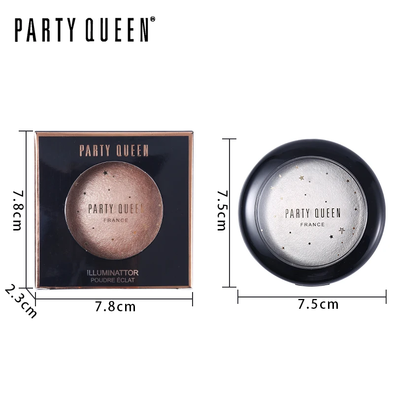 Вечерние запеченные хайлайтер Queen Cheek для макияжа осветитель блестящий порошок