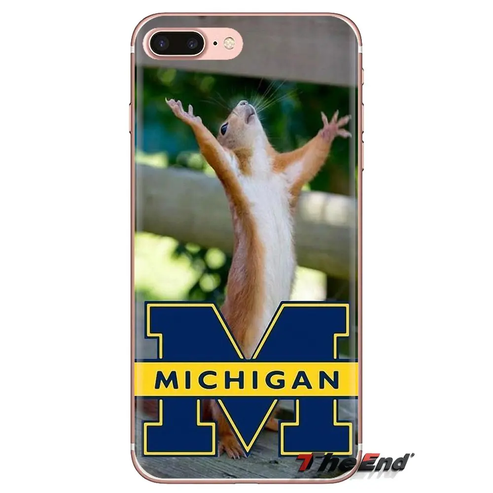 Soft Transparent Cases Go Blue Michigan Football M Logo For iPod Touch Apple iPhone 4 4S 5 5S SE 5C 6 6S 7 8 X XR XS Plus MAX |
