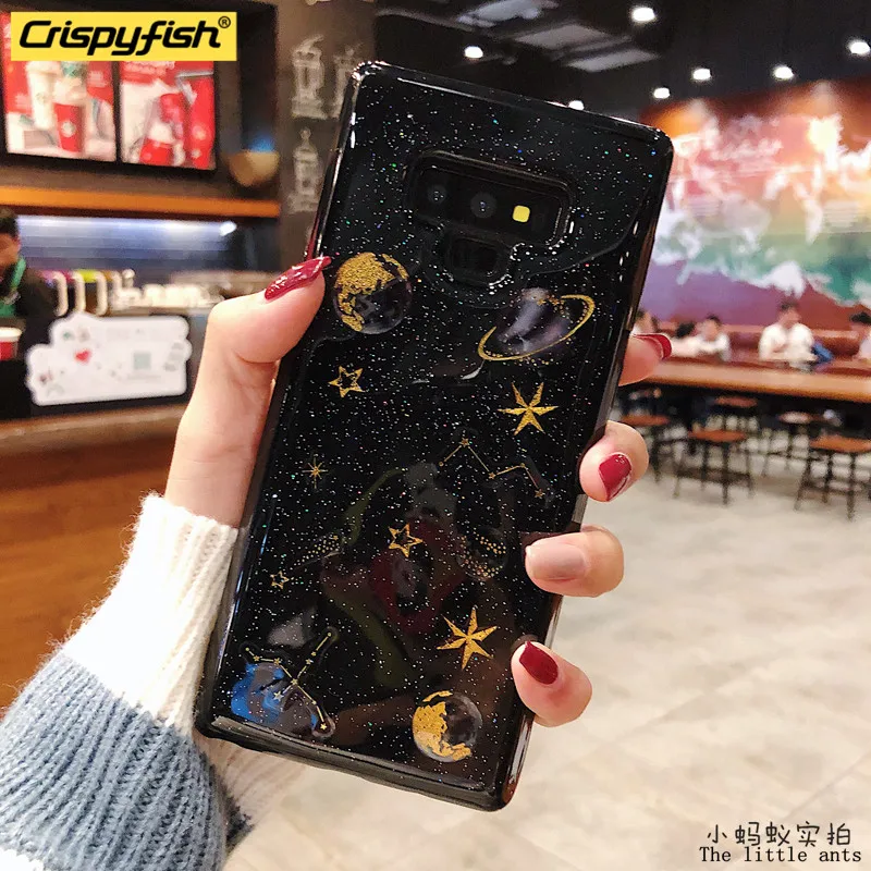 Прозрачный Вселенной сияющий блеск звезда чехол для телефона samsung Galaxy S10 S9 плюс M10
