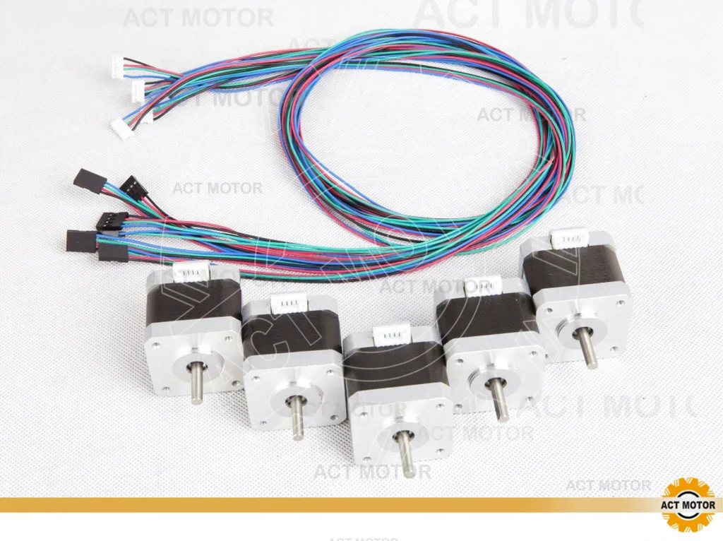 

Shipping from China!ACT 5PCS Nema17 Stepper Motor 17HS5425L20P1-X2 75oz-in 48mm 2.5A 4-lead CE ROHS ISO US DE FR UK IT Free