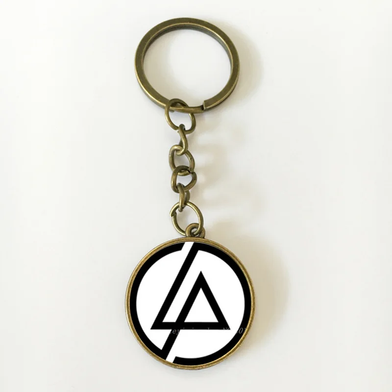 K16 Suteyi, модные, новые, американские, с логотипом Linkin Park, длинные цепочки, держатель для ключей, стеклянный кабошон, подвеска, брелок на цепочке, ювелирные изделия для фанатов - Цвет: K16