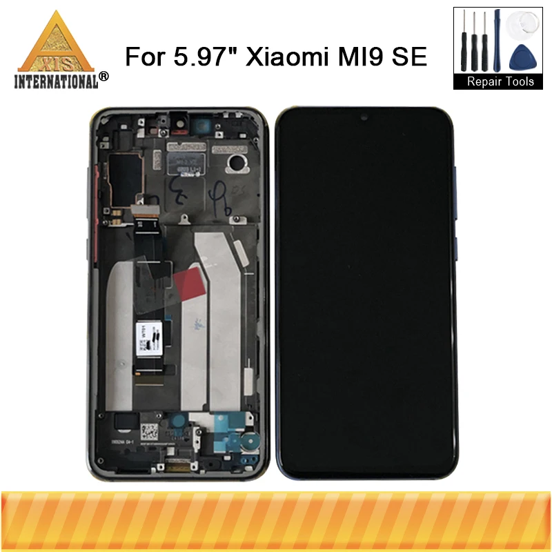 

Оригинальный Amoled Axisinternational 5,97 дюйма для Xiaomi Mi 9 SE Mi9 SE ЖК-экран с рамкой + сенсорная панель экран дигитайзер